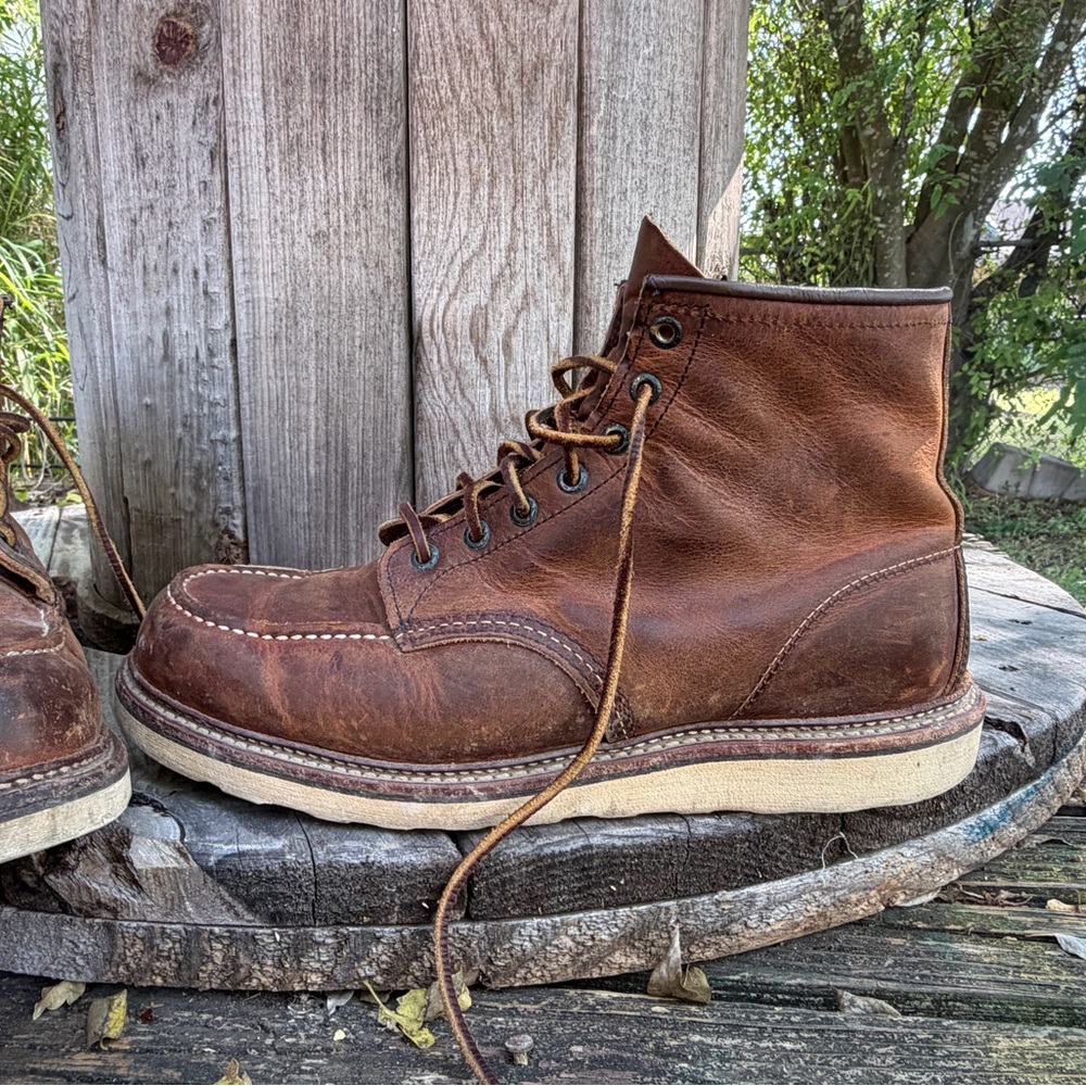 RED WING HERITAGE 1907 6” Classic Moc Mens Boot 11.5D Copper Rough&Tough Leather - Picture 12 of 12